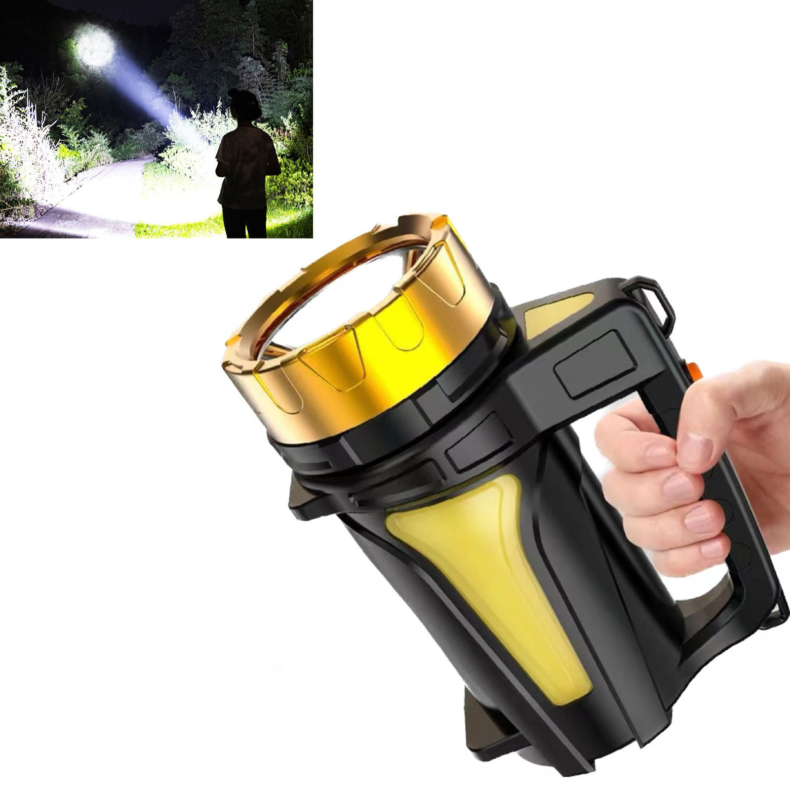 Clearance! Fanshiluo Flashlights-Portable Camping Tent Light With Cob Light,With 4 Light Modes,Lightweight And Super Bright Spotlight,Lamp For Outdoor Home And Car,For Hunting Boating